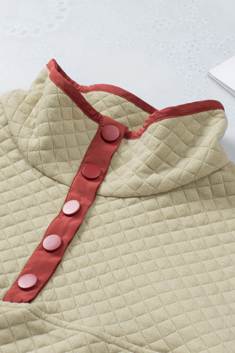 Maisie Binding Snap Geometric Pullover