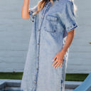  Makayla Loose Medium Wash Chambray Dress