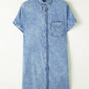  Makayla Loose Medium Wash Chambray Dress