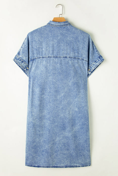 Makayla Loose Medium Wash Chambray Dress