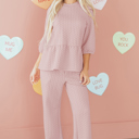  Makenna Texture Ruffle Hem Top