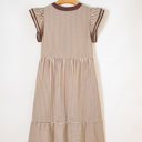  Makenzie Contrast Trim Midi Dress