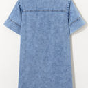  Makenzie Short Sleeve Collared Denim Dress