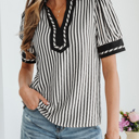  Malaya Short Bubble Sleeve Blouse