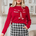  Malaysia accent Holiday Cropped Sweater