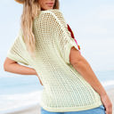  Malaysia Crochet Flower Hollow-out Sweater