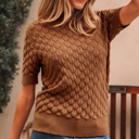  Malaysia Ribbed Short Sleeve Sweater