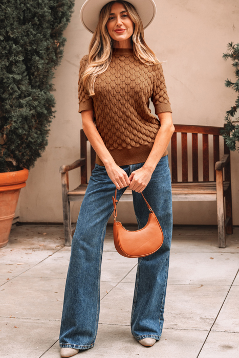 Malaysia Ribbed Short Sleeve Sweater