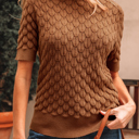  Malaysia Ribbed Short Sleeve Sweater