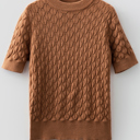  Malaysia Ribbed Short Sleeve Sweater