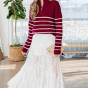  Maliyah Lace Flowy Maxi Skirt