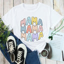  MAMA Crew Neck Casual T Shirt