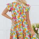  Mara Floral Flutter Sleeve Mini Dress