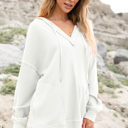  Mara Shoulder Exposed Seam Hoodie