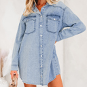 Blue XL Maramila Loose Fit Mini Dress