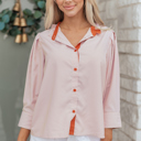 Maren Frilled Collar Down Shirt