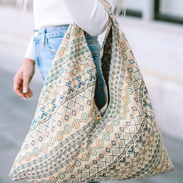 Maren Print Canvas Tote Bag