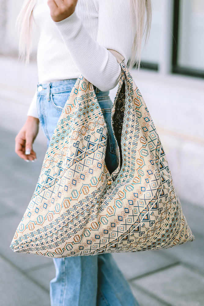 Maren Print Canvas Tote Bag