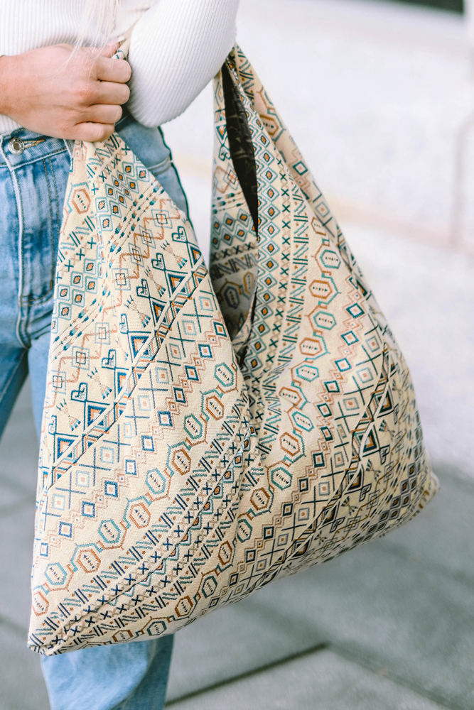 Maren Print Canvas Tote Bag