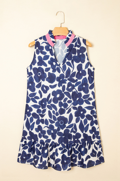 Margaret Colorblock Notched Mini Dress