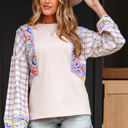  Margaret Ricrac Trim Floral Blouse