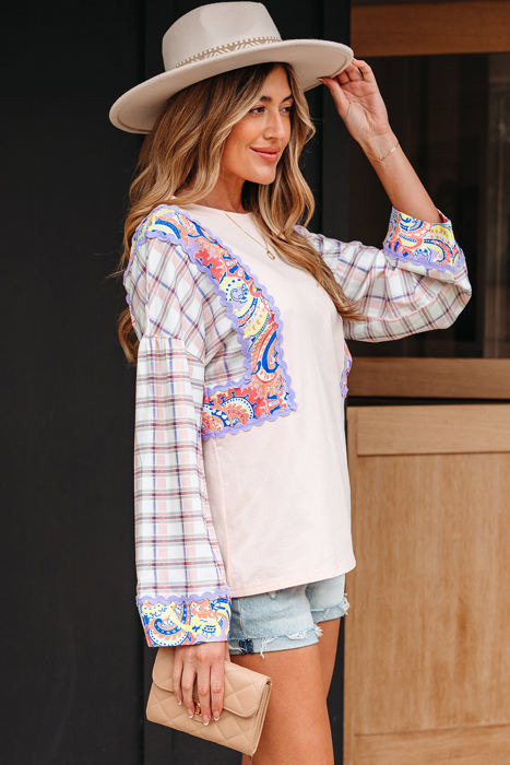 Margaret Ricrac Trim Floral Blouse