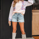  Margaret Ricrac Trim Floral Blouse