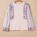  Margaret Ricrac Trim Floral Blouse