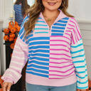  Margo Patchwork Half Zip PLUS Sweater