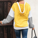  Margot Stripe Drawstring Loose Fit Hooded Top