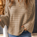 Brown Large Maria Exposed Seam Dolman Top