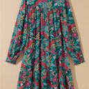  Maria Floral V Neck Puff Sleeve Dress