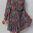 Green XL Maria Floral V Neck Puff Sleeve Dress