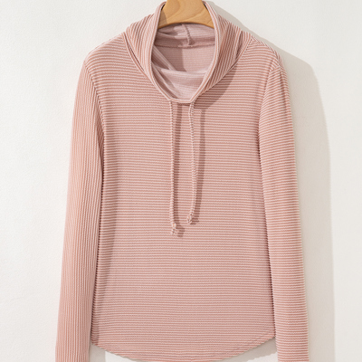 Mariam Drawstring Cowl Knit Top