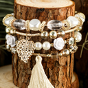  Mariana Beaded Fringed Layered Bracelet