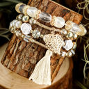  Mariana Beaded Fringed Layered Bracelet