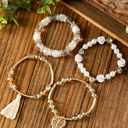  Mariana Beaded Fringed Layered Bracelet