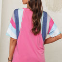  Marie Patchwork V Neck Shirt