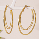  Marigold Plated Double Hoop Earrings