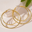  Marigold Plated Double Hoop Earrings