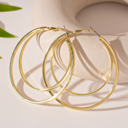  Marigold Plated Double Hoop Earrings
