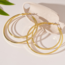  Marigold Plated Double Hoop Earrings