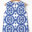  Marilyn Vintage Pin tuck Crew Neck Tank Top