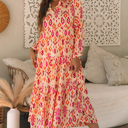  Marjorie Geometric Printed Maxi Dress