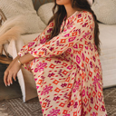  Marjorie Geometric Printed Maxi Dress