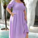  Marley Plus Size Swiss Dot Smocked Dress