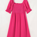 Sachet Pink XXXXL Marley Plus Size Swiss Dot Smocked Dress