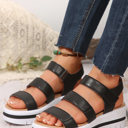  Marley Pu Leather Platform Sandals