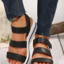 Black Size 10 Marley Pu Leather Platform Sandals