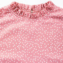  Marlowe Polka Dots Ruffle Flutter Sleeve Frilled Neck Blouse